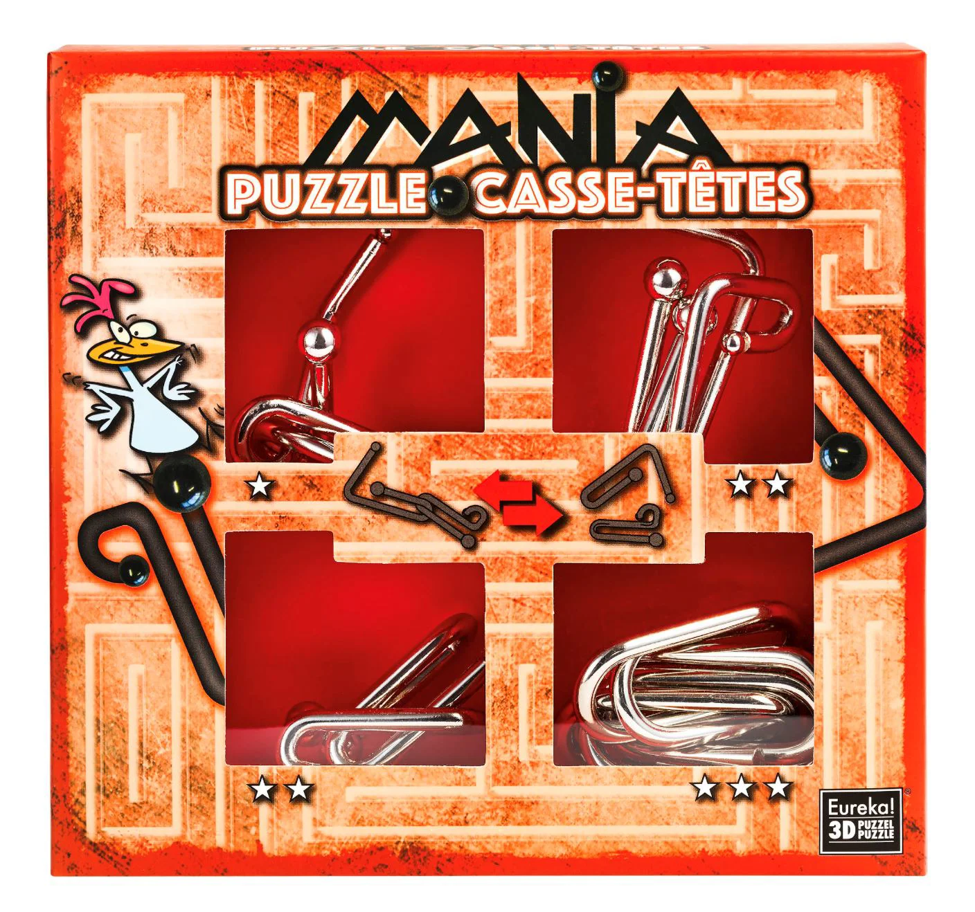Puzzle metalic Eureka Mania Casse-tetes Rosu foto