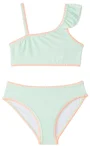 Orchestra Costum de baie din 2 piese Green Ruffles foto