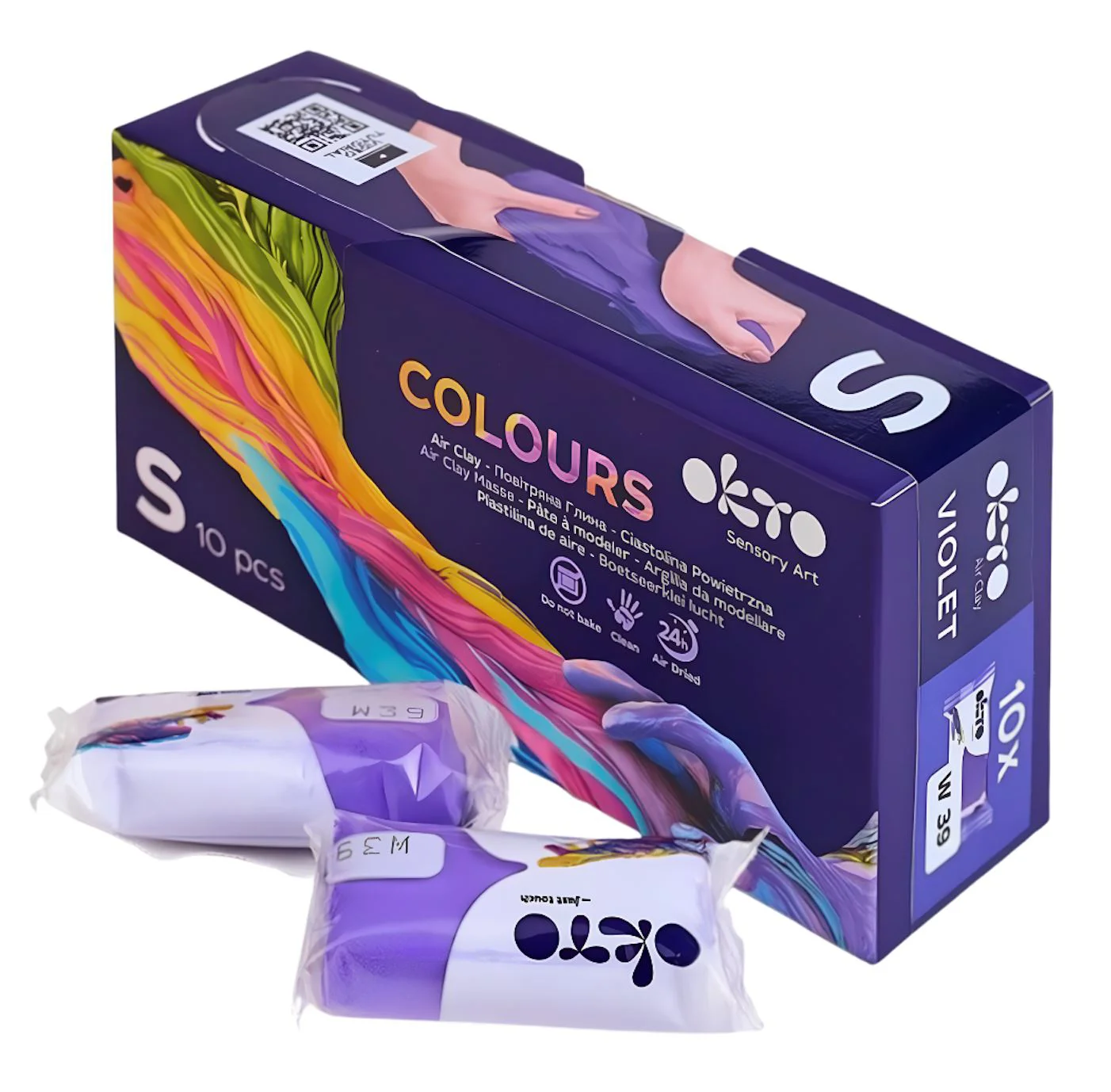 image for Воздушный пластилин Okto Colours Фиолетовый, 10 эл. foto