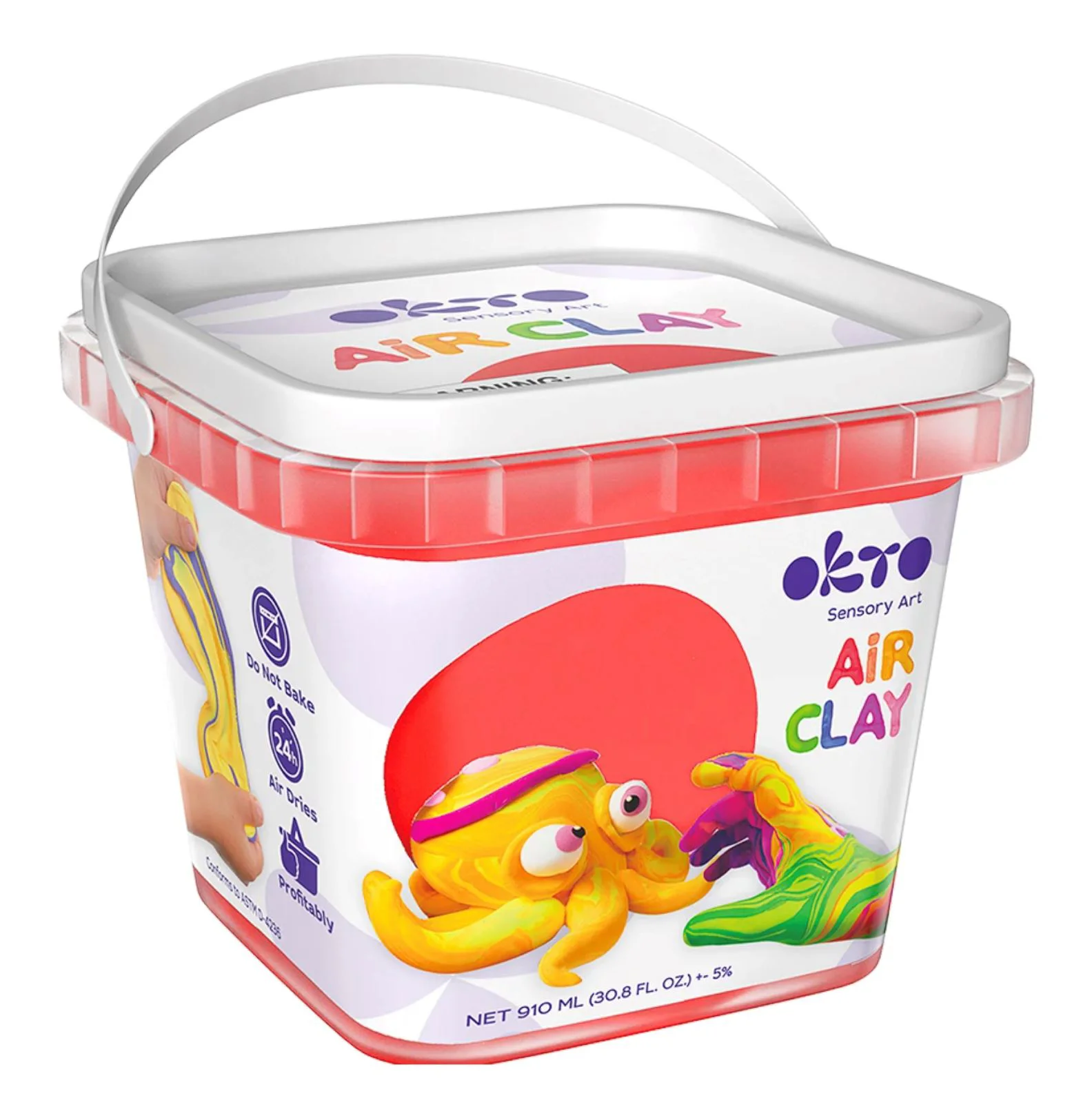image for Воздушный пластилин Okto Air Clay Красный foto