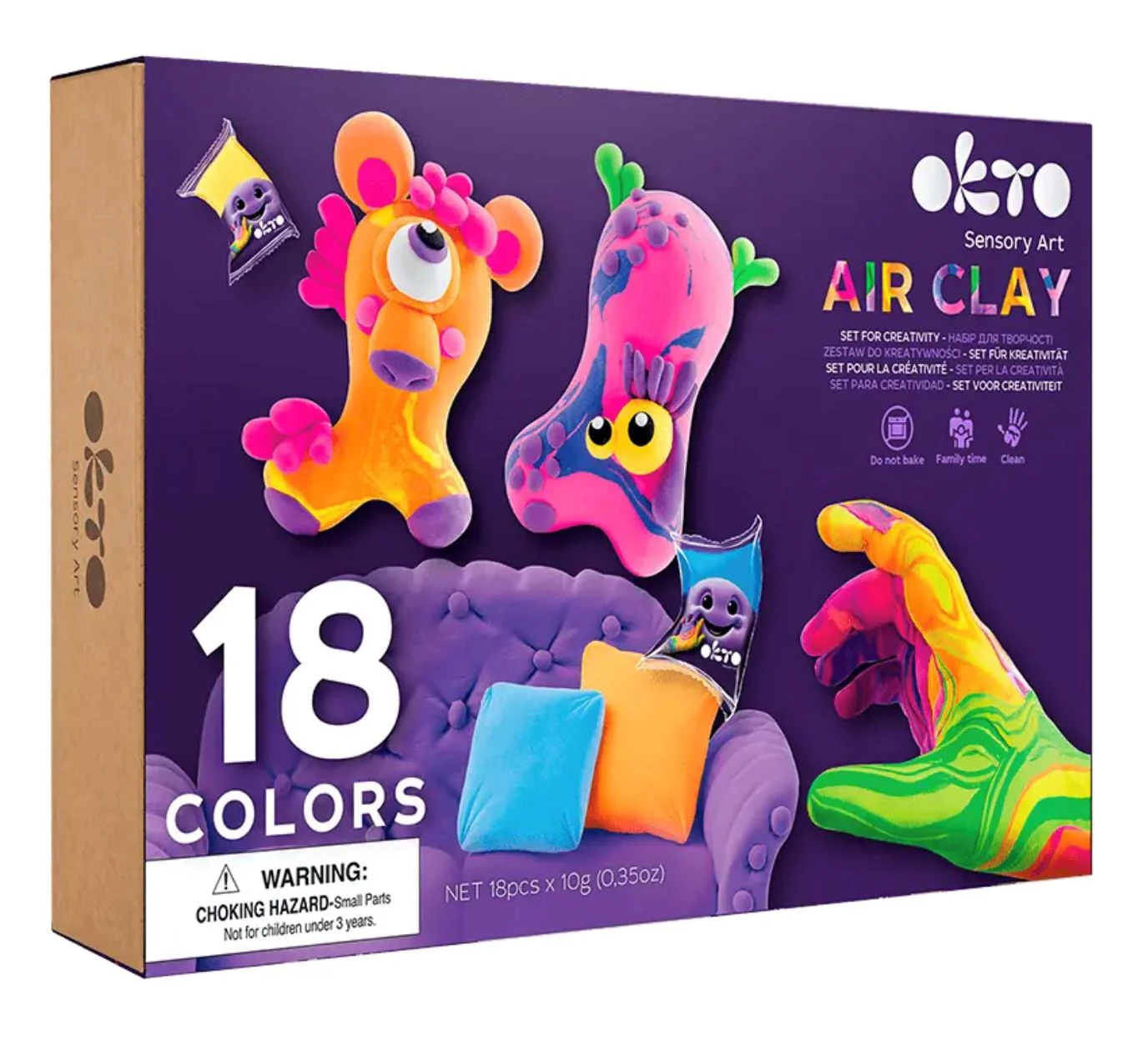image for Набор воздушной глины Okto Air Clay, 18 шт. foto