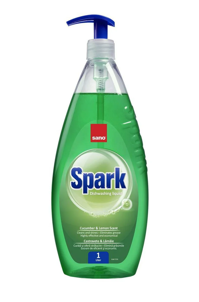 Detergent de vase Sano Spark Cucumber Lime, 1000 ml foto