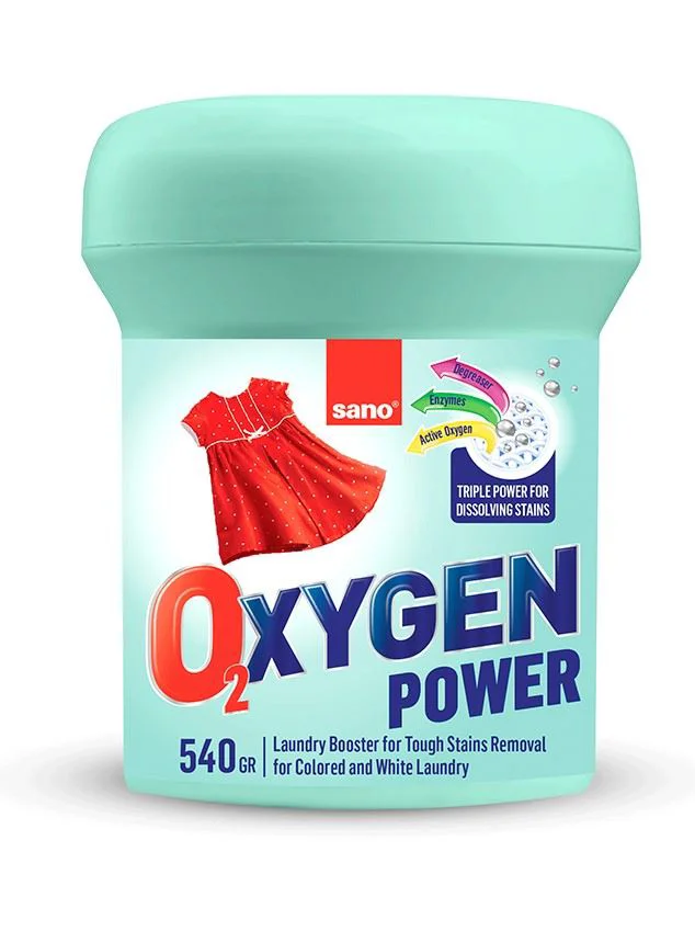 image for Pudra pentru indepartarea petelor Sano Oxygen Color&White, 540 g foto