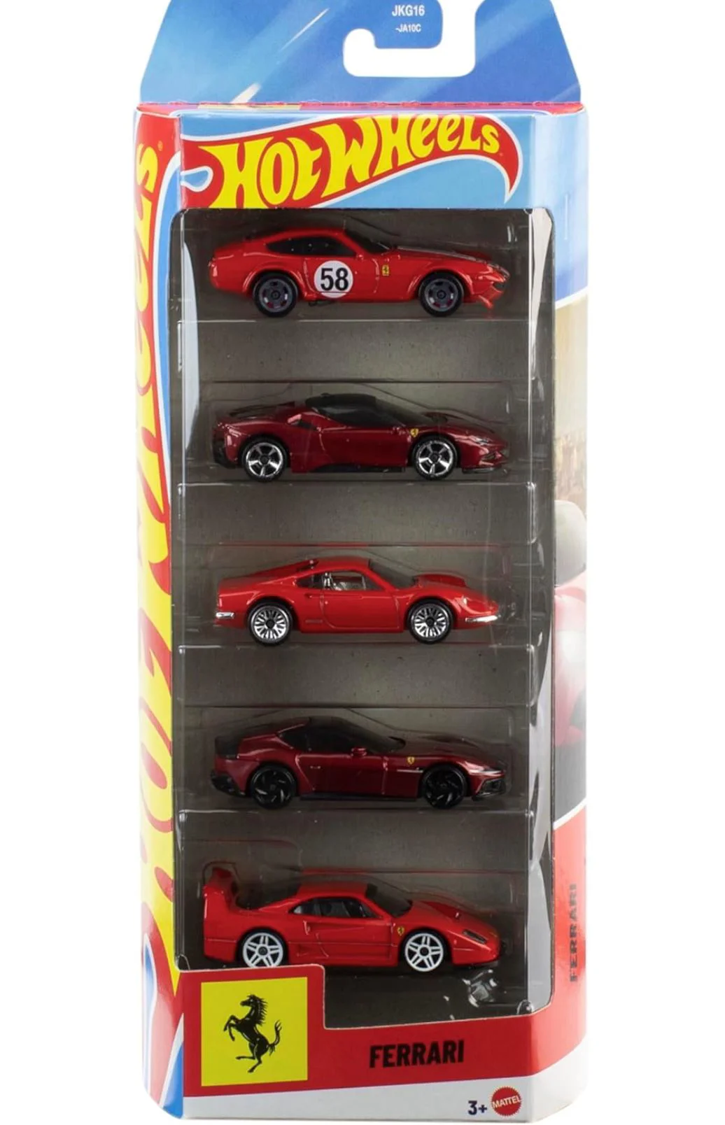 Set de masinute Hot Wheels Ferrari, 1:64 foto