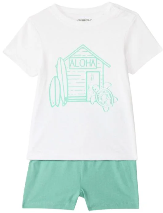 image for Orchestra Set 2 piese Surf Club - tricou si pantaloni scurti foto