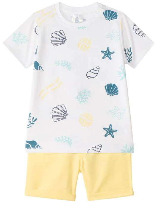 image for Orchestra Set 2 piese Coral Beach - tricou si pantaloni scurti foto