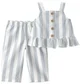 Carter's Комплект 2 в 1 Blue&Cream Stripe - топ без рукавов и штаны foto