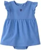 Carter's Rochita-body din bumbac Blue Seashell Jersey foto