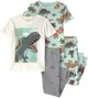 Carter's Set 2 pijamale din bumbac Green Dino foto