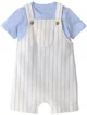Carter's Set 2 piese Overall Vertical Stripe - tricou si salopeta foto