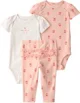 Carter's Set 3 piese Floral Ruffle - 2 body si pantaloni foto