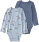Carter's Set 2 body cu maneca lunga PurelySoft Vintage Plane foto