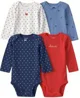 Carter's Set 4 body cu maneca lunga Sea Dot Heart foto