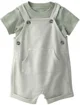 Carter's Set 2 piese Green Stripe - tricou si salopeta foto