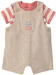Carter's Set 2 piese Orange Stripe - tricou si salopeta foto