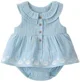 Carter's Хлопковое платье-боди Blue Embroidery foto