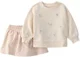 Carter's Set 2 piese Cream Easter - hanorac si skort foto