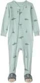 Carter's Pijama din bumbac cu botosei Green Dino Feet foto