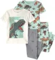 Carter's Set 2 pijamale din bumbac Green Dino foto