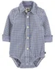 OshKosh Body de tip camasa in carouri Navy Gingham foto