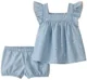 OshKosh Set 2 pieste Chambray Floral Blue - top cu volane si pantaloni scurti foto