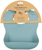 Baveta moale din silicon Petite&Mars Take&Match Frosted Sky foto