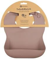 Baveta moale din silicon Petite&Mars Take&Match Velvet Latte