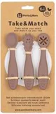 Set 3 lingurite din silicon pentru antrenament Petite&Mars Take&Match Velvet Latte foto