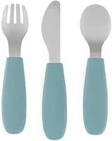 Set tacamuri din otel inoxidabil Petite&Mars Take&Match Frosted Sky (12+ luni) foto