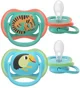 Силиконовые пустышки Philips Avent Ultra Air Папугай-тигр (6-18 мес.), 2 шт. foto