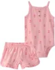 Carter's Set 2 piese Drop Needle Pink - body maiou si pantaloni scurti foto