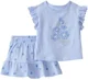 Carter's Set 2 piese Blue Flower - tricou si skort foto