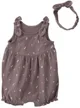 Carter's Комплект 2 в 1 Brown Floral - комбинезон и повязка foto