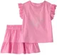 Carter's Set 2 piese Pink Flower - tricou si skort foto