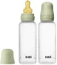 Set 2 biberoane din plastic BIBS Sage cu tetina din latex flux mediu, 270 ml foto