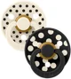 Set 2 suzete rotunde din latex BIBS Studio Colour Polka dot Ivory/Black (0-6 luni) foto