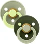 Set 2 suzete rotunde din latex BIBS Studio Colour Sage Hunter Green mix (0-6 luni) foto