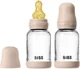 Набор из 2 стеклянных бутылочек BIBS Blush с латексной соской медленного потока, 120 мл foto