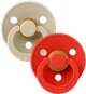 Set 2 suzete rotunde din latex BIBS Colour Vanilla/Candy Apple (0-6 luni) foto