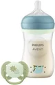 Набор пластиковая бутылочка Philips Avent Natural Response антиколиковая + пустышка Ultra Air Night foto