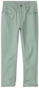 Orchestra Pantaloni slim fit drepti din twill Green foto