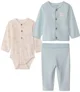 Orchestra Set 3 piese Baby Blue - cardigan, body si pantaloni foto