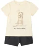 Orchestra Set 2 piese Giraffe - tricou si pantaloni scurti foto