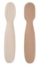 Set 2 linguri din silicon Beaba Praline/Clay foto