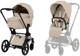 Carucior 2 in 1 Cybex Priam Matt Black Cozy Beige foto
