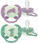 Suzete ortodontice de noapte Philips AVENT Ultra Soft Mov-verde (6-18 luni), 2 buc. foto