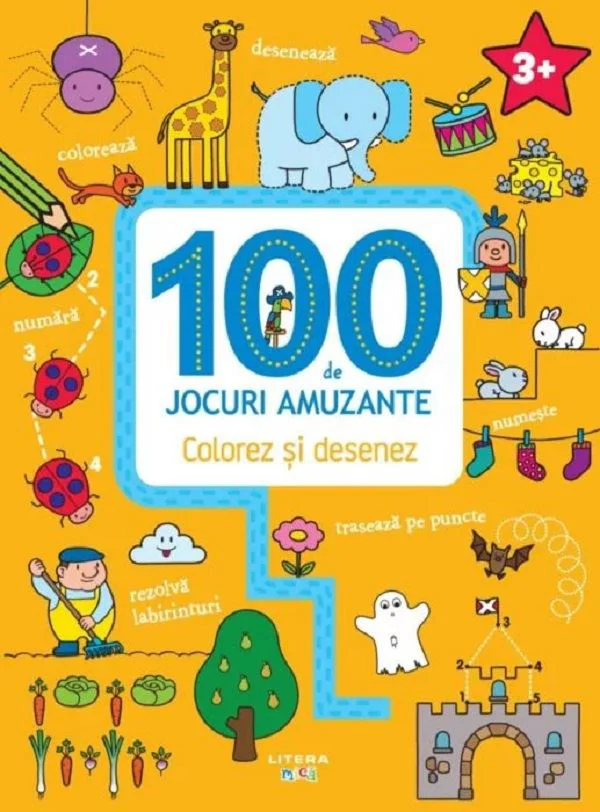 image for 100 de jocuri amuzante. Colorez si desenez foto