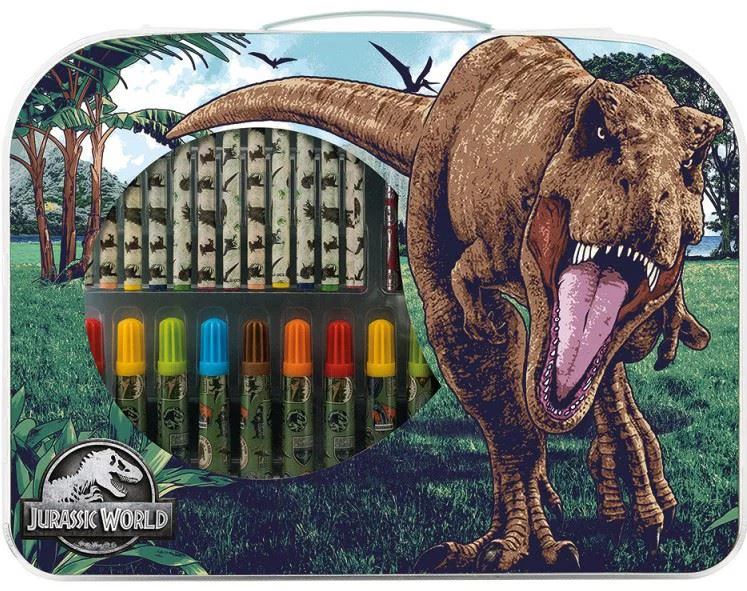 image for Набор для рисования в чемоданчике AS Jurassic World, 34 шт. foto