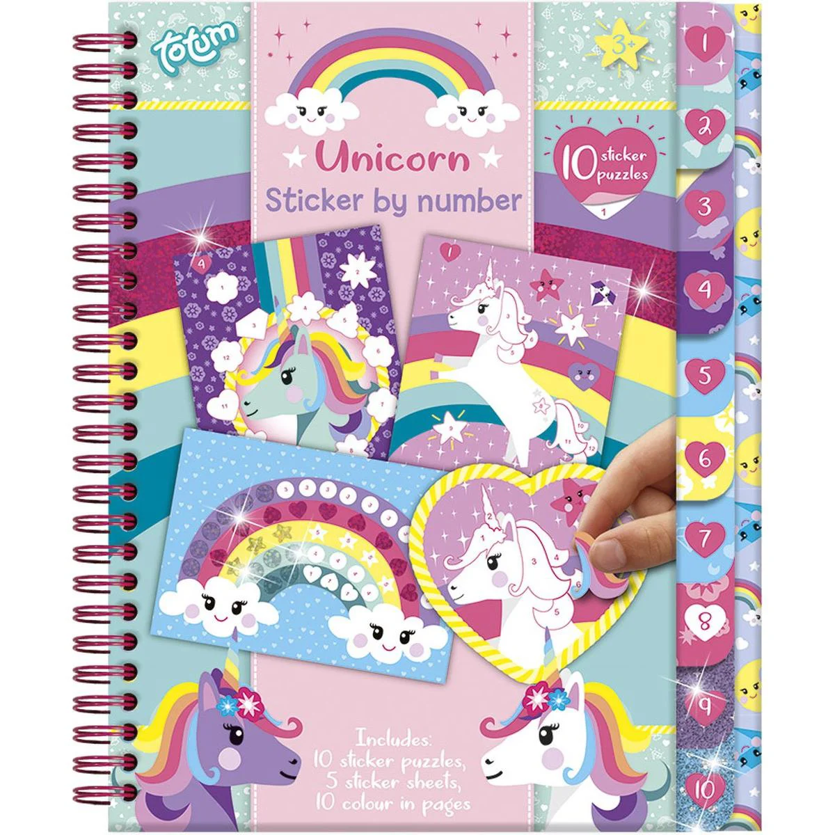 image for Книга активностей с наклейками по номерам Totum Unicorn foto