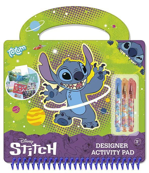 image for Творческий набор Stitch Totum с трафаретами, наклейками, игровыми листами и ручками foto
